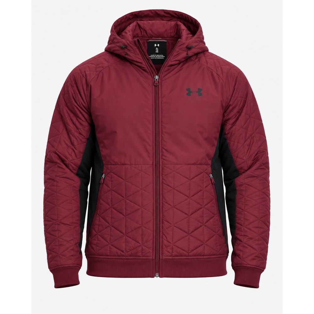 Under Armour ColdGear Reactor Hybrid Hooded Jacket Maroon XL Outdoor Athleisure